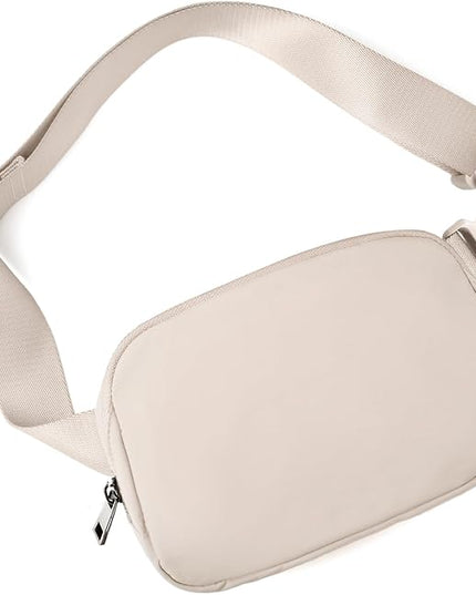 Belt Bag for Women Fanny Pack Crossbody Bags for Women Fashion Waist Packs with Adjustable Strap Gifts for Teen Girls Women Men (Beige)