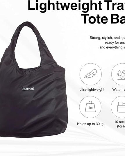 Compact Reusable Grocery Tote Bag – Lightweight, Foldable & Packable Shopping Bag for Travel
