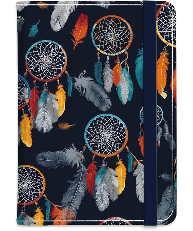 PU Leather Passport Holder Cover 5.9×4.3 Inch with Credit Card Slot and Boarding Pass Slot Combo Blocking Passport Holder Wallet Cover Case for Travel Boarding Essentials (Dreamcatcher)
