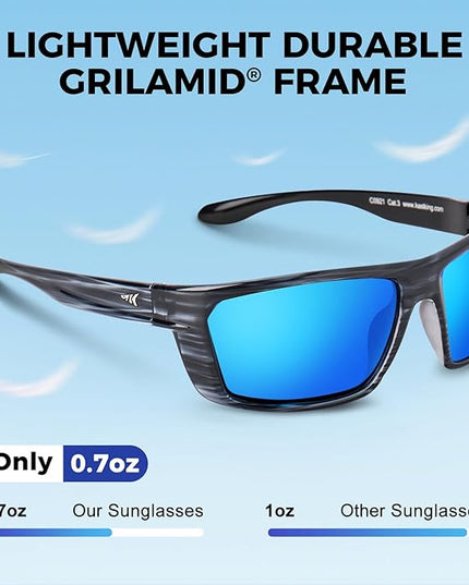 KastKing Huzzah Polarized Sport Sunglasses for Men and Women, Ideal for Driving Fishing Cycling and Running,UV Protection