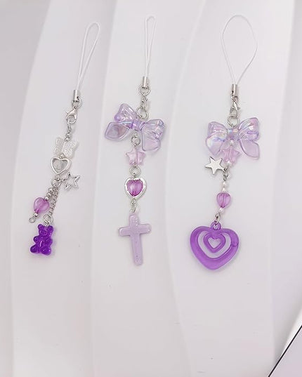 Cute Y2K Phone Charm Aesthetic Phone Charms Accessories Cute PhoneLanyard String for Bag Purse Backpack Airpods Pendants Decor