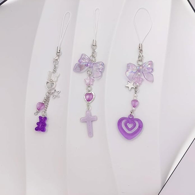 Cute Y2K Phone Charm Aesthetic Phone Charms Accessories Cute PhoneLanyard String for Bag Purse Backpack Airpods Pendants Decor