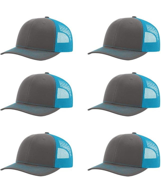 Richardson 112 Classic Six-Panel Adjustable Snapback Trucker Cap | Bulk Packs Available