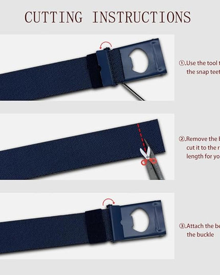 DOOPAI Stretch Canvas Belt for Men, Adjustable Elastic Holeless Web Belt for Casual, Golf, and Work, with Bottle Opener
