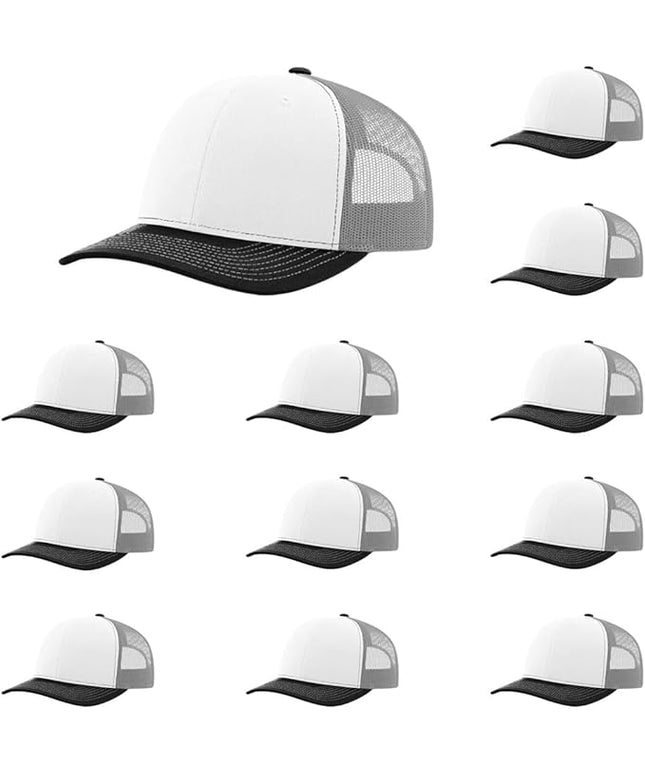Richardson 112 Classic Six-Panel Adjustable Snapback Trucker Cap | Bulk Packs Available