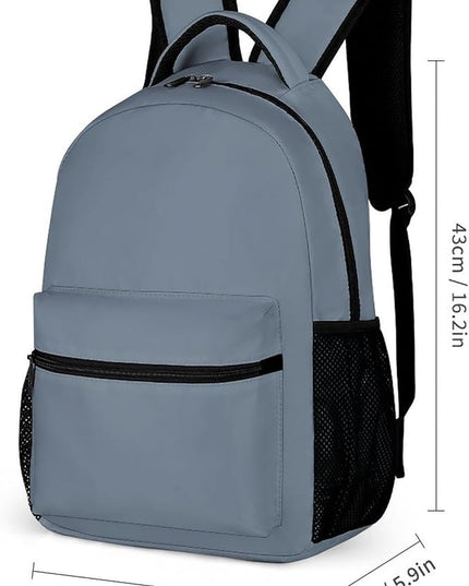 Fashion Slate Gray Backpack Lightweight Large Capacity Laptop Daybag for Travel Work