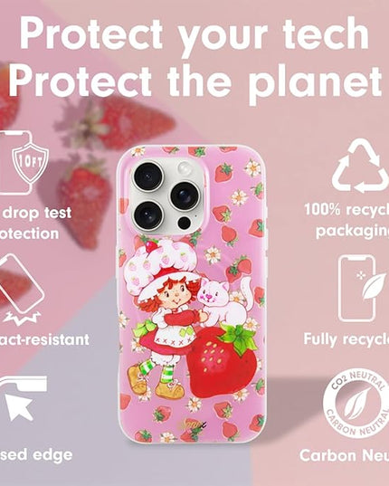 Sonix Phone Case for iPhone 16 Pro | Compatible with Magsafe | 10ft Drop Tested | Strawberry Shortcake Vintage