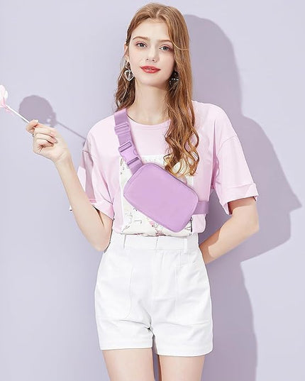 Gitus Belt Bag for Women Fanny Pack Crossbody Bags Fashion Waist Packs with Adjustable Strap Gifts for Women Men (Lavender)