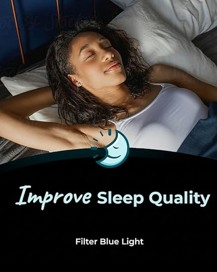 100% Blue Light Blocking Glasses - Women + Men - Better Sleep - Anti Eye Strain Protection - Computer Screens Gaming