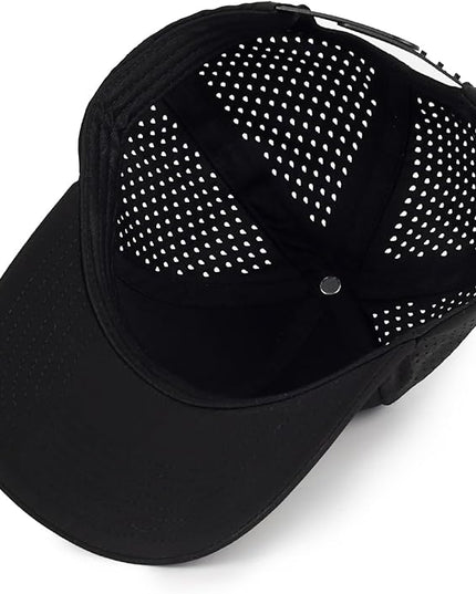 kozinu Quick Dry Baseball Cap Curved Brim Snapback Hat Laser Cut Mesh Ball Cap Golf Ball Cap for Men Women