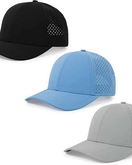 kozinu Quick Dry Baseball Cap Curved Brim Snapback Hat Laser Cut Mesh Ball Cap Golf Ball Cap for Men Women