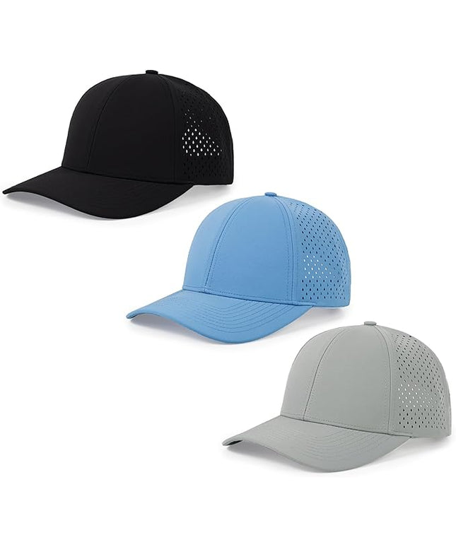 kozinu Quick Dry Baseball Cap Curved Brim Snapback Hat Laser Cut Mesh Ball Cap Golf Ball Cap for Men Women
