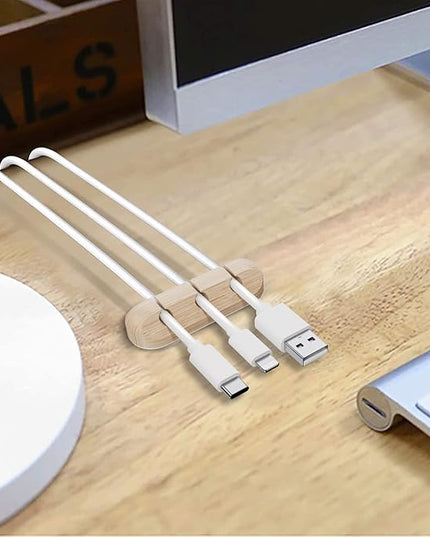 SOULWIT Cable Holder Clips, 3-Pack Cable Management Cord Organizer Clips Silicone Self Adhesive for Desktop USB Charging Cable Nightstand Power Cord Mouse Cable Wire PC Office Home