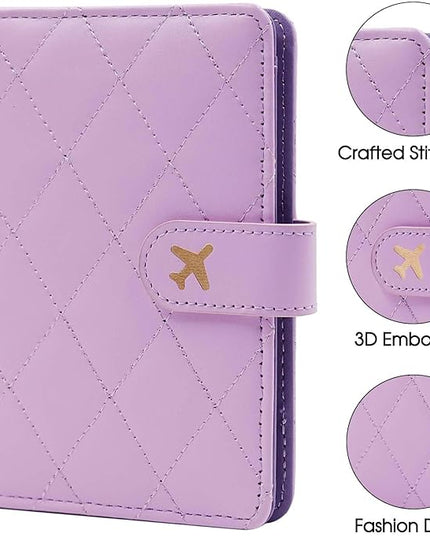 Melsbrinna Premium Leather Passport Holder Covers Case, Waterproof Rfid Blocking Travel Wallet Passport Holder with Pen Holder, Cute Passport Book for Women/Men