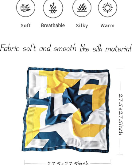Satin Bandanas Head Scarf For Women Hair Scarves Accessories Lightweight Fashion Wrap Neck Silk Sleeping Headscarf