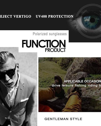 FEIDUSUN Sunglasses Men Polarized Sunglasses for Mens and Womens,Black Retro Sun Glasses Driving Fishing UV Protection