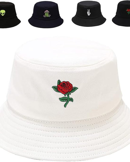 Cotton Bucket Hat for Women Men Summer Travel Sun Beach Bucket Cap, Unisex Outdoor Fisherman Hat