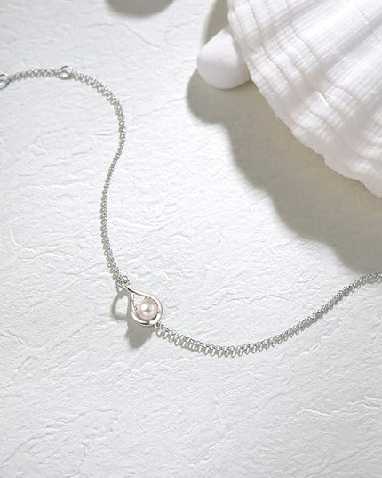 FANCIME Love Bracelet 925 Sterling Silver Infinity Birthstone Bracelets for Women Fine Jewelry Birthday Christmas Gifts for Her Mom Wife, Chain Length 6.7"+1.2" Extend