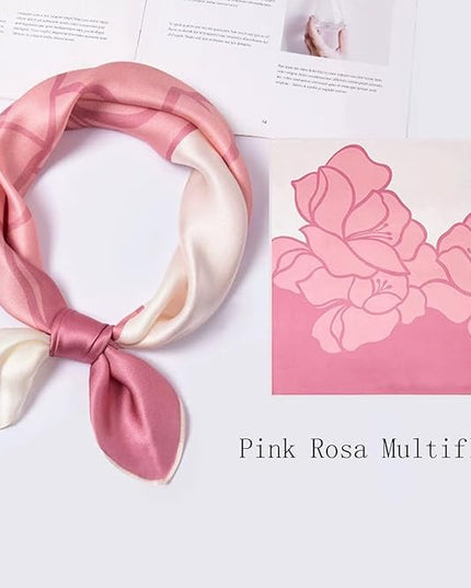 Head Bandanas Scarf for Women Silk Satin Hair Scarf Lightweight Vintage Fashion Square Neck Scarves Gift