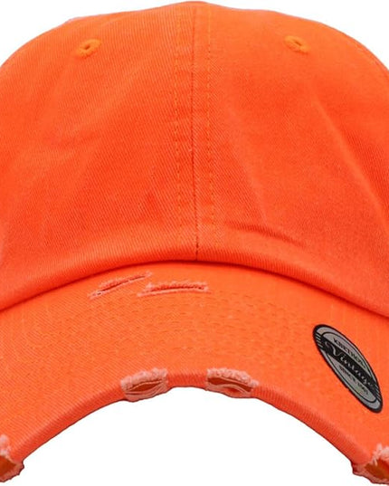 KBETHOS Vintage Washed Distressed Cotton Dad Hat Baseball Cap Adjustable Polo Trucker Unisex Style Headwear