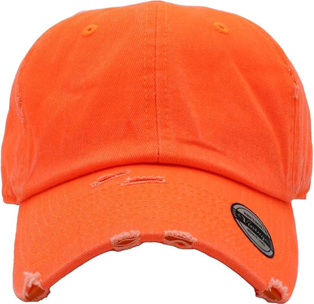 KBETHOS Vintage Washed Distressed Cotton Dad Hat Baseball Cap Adjustable Polo Trucker Unisex Style Headwear