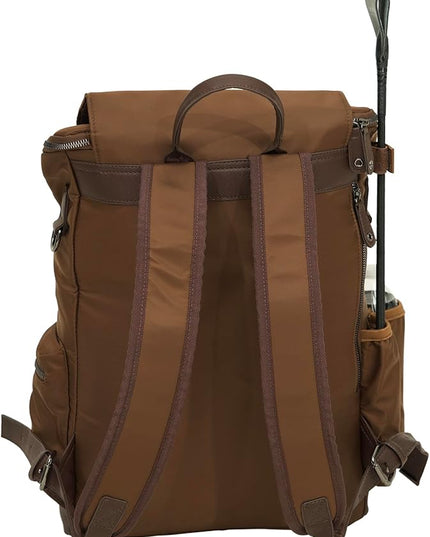 Grand Prix Deluxe Equestrian Backpack, Water-Repellent Riding Gear Bag with Boot Compartment and Organizer Pockets, Brown