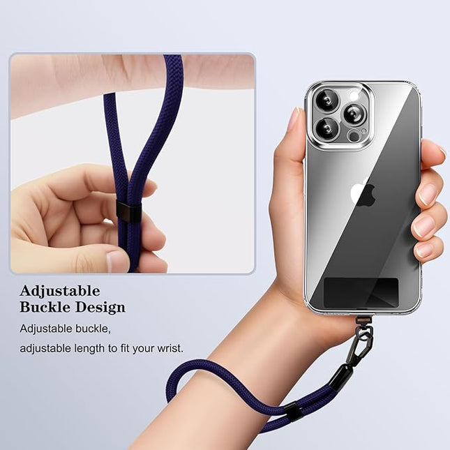 Phone Lanyard, 2 Pack Adjustable Cell Phone Lanyard Hand Phone Wrist Strap with Tether Tabs for Smartphones