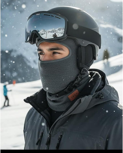 TBUS Men’s Knit Insulated Face Mask Beanie, Thermal Full Face Cover Ski Mask for Cold Weather for Women and Men