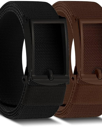 DOOPAI Stretch Canvas Belt for Men, Adjustable Elastic Holeless Web Belt for Casual, Golf, and Work, with Bottle Opener