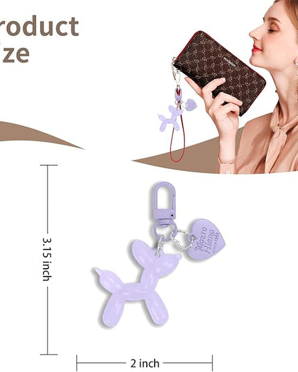 Balloon Dog Keychain Cute Bag Charm Handbag Purse Key Accessories