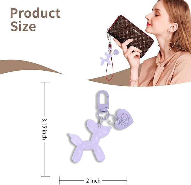 Balloon Dog Keychain Cute Bag Charm Handbag Purse Key Accessories