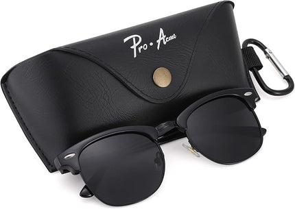 Pro Acme Semi-Rimless Polarized Sunglasses UV 400 Protection for Women Men