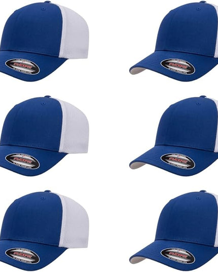 Flexfit 6511 Fitted Mid-Profile Stretchable Mesh Panels Trucker Cap | Bulk Pack Available