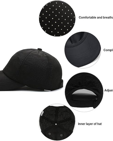VOASTEK Running Hats for Men Baseball Cap Outdoor Essentials Runner Hat Jogging Cap Tennis Golf Workout Hats