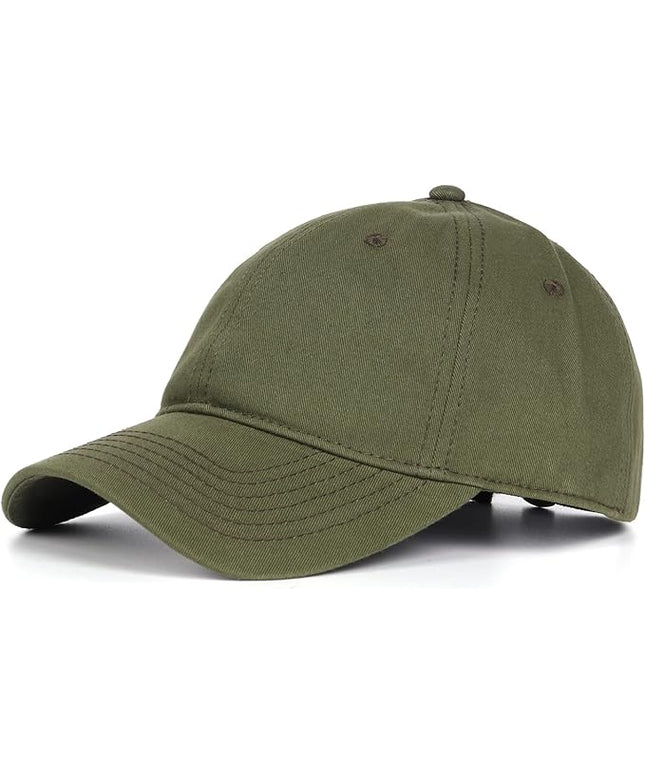 Zylioo XL XXL Oversize Baseball Cap, 100% Cotton Adjustable Dad Hat for Big Heads 23.5"-25.5", Soft Crown Large Size Cap