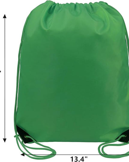 BeeGreen Drawstring Backpack Bags 20,30,50 Packs Reflective String Bags for Gym Sport Trip Cinch Sack DIY for Women Men