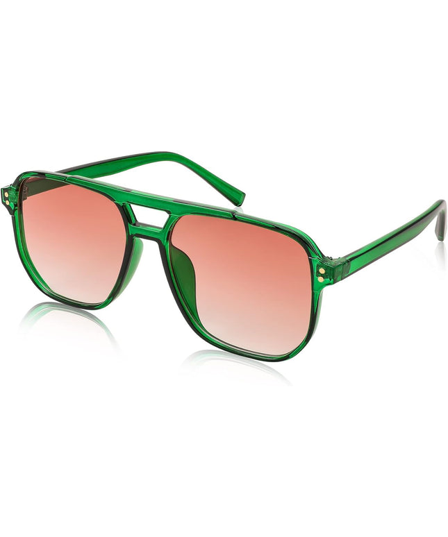 FEISEDY Retro Square Aviator Sunglasses Women Men 70s Vintage Trendy Plastic Frame Sun Glasses B2835