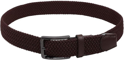 Falari Men Women Multicolored Elastic Stretch Braided Belt Canvas Fabric Woven No Holes Belt
