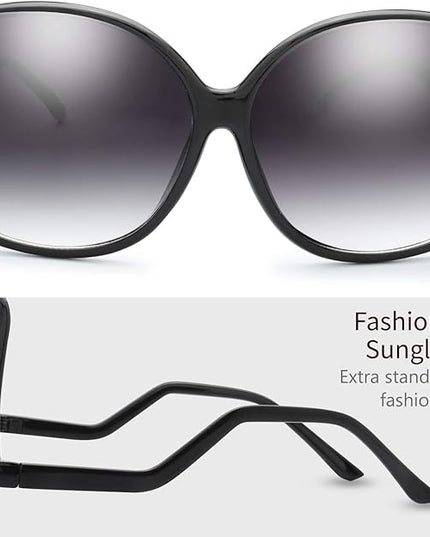The Fresh Women's Oversized Square Jackie O Cat Eye Hybrid Butterfly Fashion Sunglasses - Exquisite Packaging
