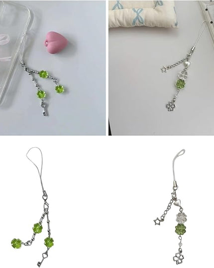 Versatile Use Four Clovers Phone Chain Multipurpose Phone Luck Charm Keychain For Keys And Wallets Accessory Trendy Decoration