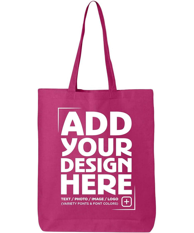 shop4ever Personalized Custom Design Your Own Eco Cotton Tote Reusable Shopping Bag Customizable Gift