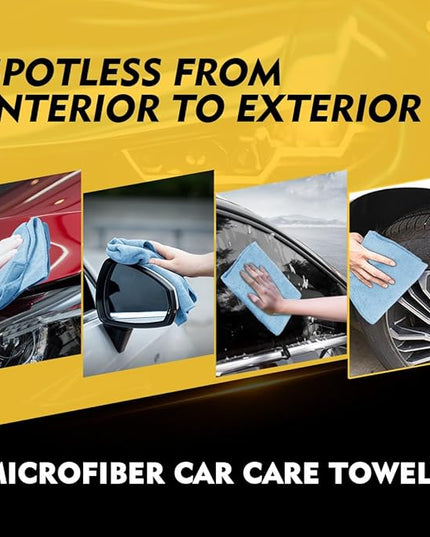 HOMEXCEL Blue Microfiber Cleaning Cloth 150 Pack, 12.5 x 12.5 inch Microfiber Towels for Cars, Ultra Absorbent Car Washing Cloth Cleaning Rags for Car Kitchen Window