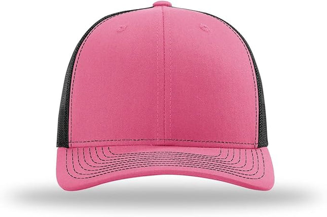 Richardson 112 Trucker Hat - Premium Adjustable Snapback Hat - Structured Six Panel Richardson Blank Caps