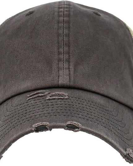 KBETHOS Vintage Washed Distressed Cotton Dad Hat Baseball Cap Adjustable Polo Trucker Unisex Style Headwear