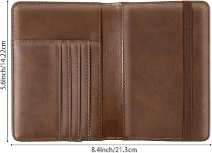 Passport Holder Cover Travel RFID Blocking Passport Cover Rose Gold Cute Flowers Passport Wallet with Elastic Band for Women