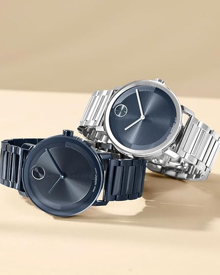 Movado Bold Evolution 2.0 Men's Watch - Swiss Quartz Movement, Stainless Steel Mesh Bracelet - 3 ATM Water Resistance - Luxury Fashion Timepiece for Him - 40mm