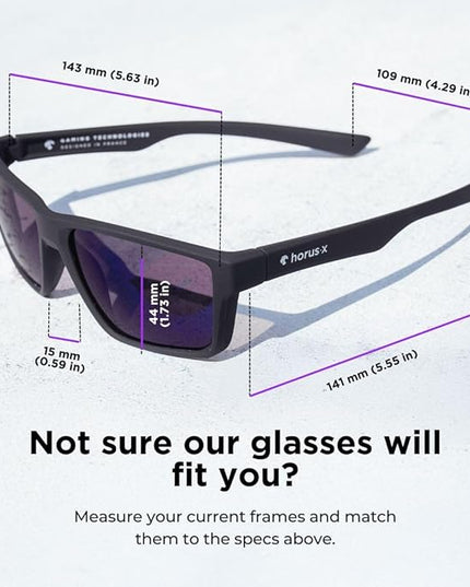 Horus X • Blue Light Glasses Men Women | Blue Light Blocking Glasses for Screen Anti-Fatigue Eye Migraine | Gaming Glasses V3