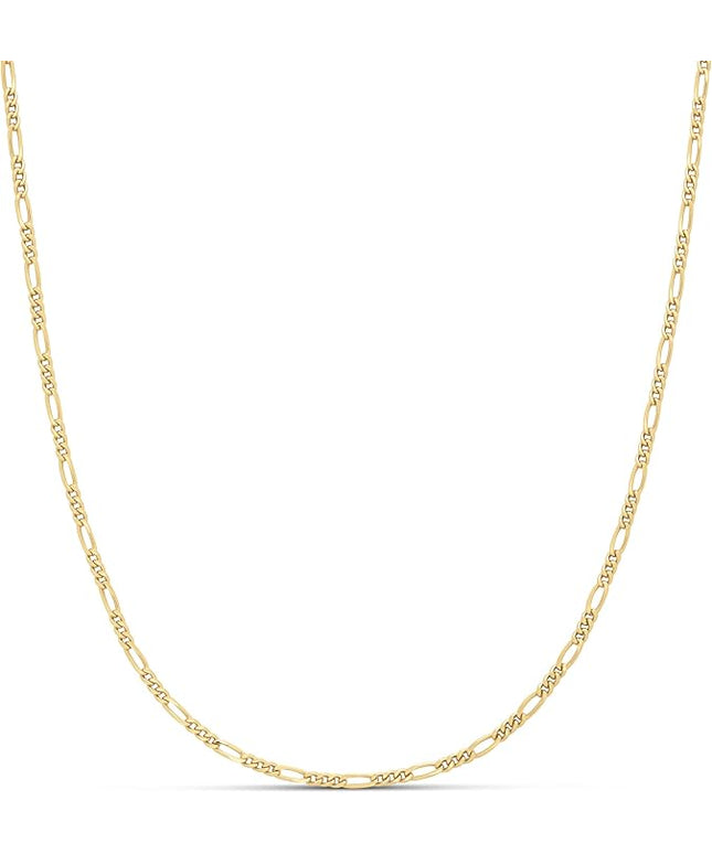 Amazon Essentials 14k Gold or Sterling Silver Plated Figaro Chain Necklace