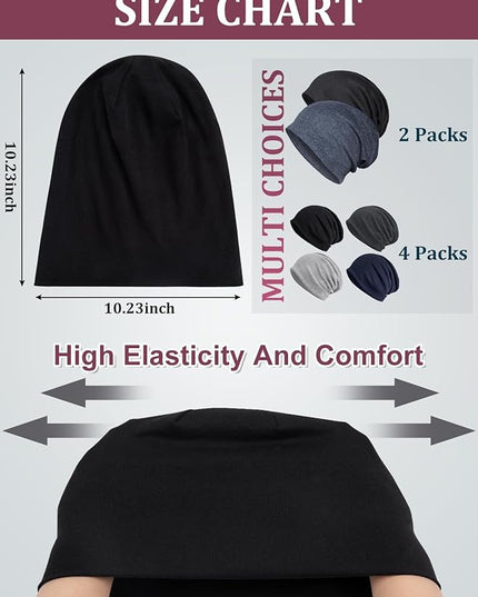 Senker Fashion Slouchy Beanie Hats for Women Men, Chemo Headwear Cotton Beanies Soft Lightweight Chemo Skull Cap Elastic