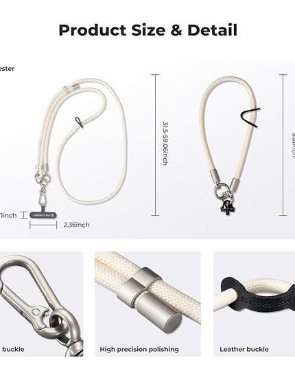 K&F CONCEPT 2-in-1 Phone Lanyard Crossbody with 1/4" Screw, Adjustable Anti Theft Crossbody Strap Compatible for DJI Osmo